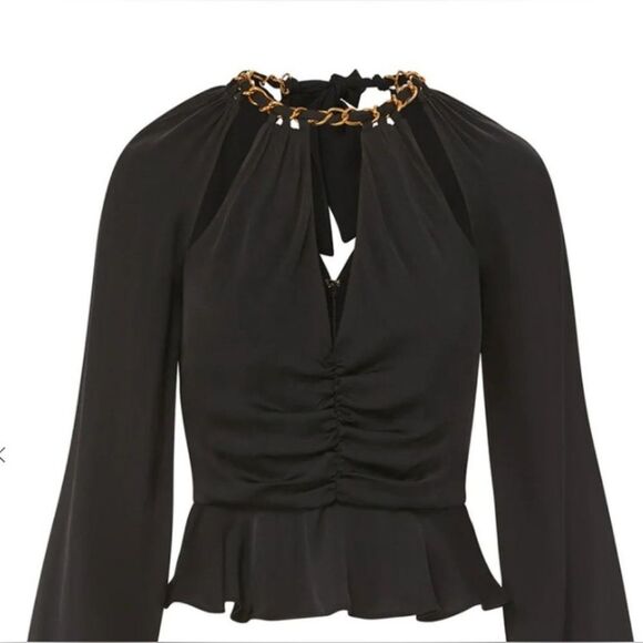 Veronica Beard Yulita Gold Chain detail Top women’s size 10 - Picture 2 of 7